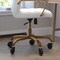 Flash Furniture White LeatherSoft Roller Wheel Executive Chair GO-2286H-WH-GLD-RLB-GG - alternate 2
